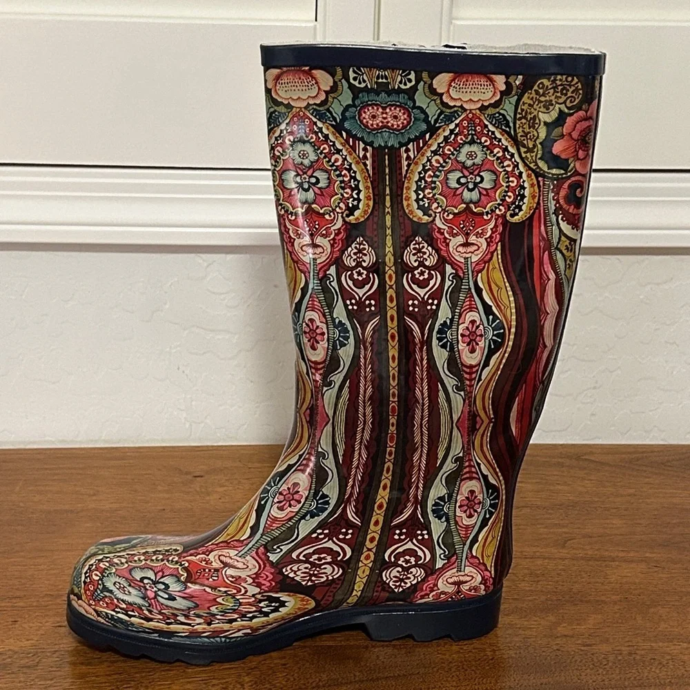 Nomad Multicolor Paisley Rain Boots